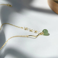 Natural Hetian Jade Pearl Luck Bead Necklace Pendant