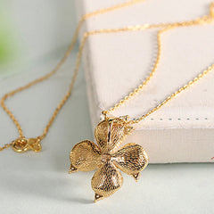 925 Sterling Silver Pearl Red Flower Petals Design Necklace Pendant Earrings Set