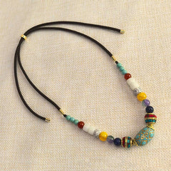 Tibetan Handmade Turquoise Beads Balance Necklace Pendant