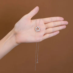 Renbeads 925 Sterling Silver Pearl Leaf Design Healing Wisdom Necklace Pendant Ring Earrings Set