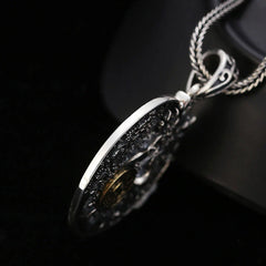 Renbeads Dragon Waves Yin Yang Bagua Luck Strength Necklace Pendant