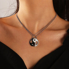 2pcs Yin Yang Pendant Couple Necklaces