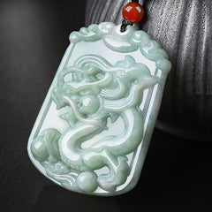 Natural Jade 12 Chinese Zodiac Abundance Amulet Pendant Necklace