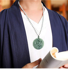 Chinese Zodiac Dragon Jade Fortune Necklace Pendant