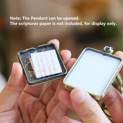 Tibetan Goddess of Wealth Prayer Box Necklace Pendant