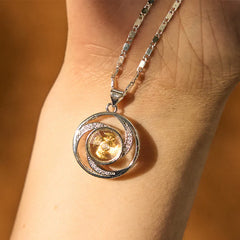 Gold Plated Copper Brass Rotatable Windmill Luck Necklace Pendant