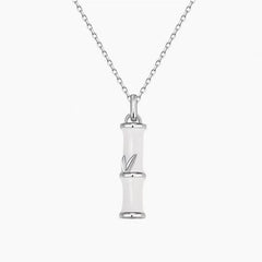 Bamboo Design Copper Luck Couple Necklace Pendant