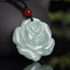 Lotus Pattern Jade Prosperity Necklace Pendant