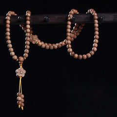 Sandalwood Plum Blossom Charm Healing Mala Bracelet