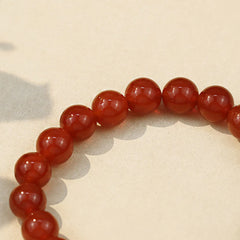Natural Red Agate Buddha-themed Success Bracelet