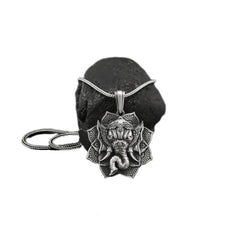 Pure Tin Elephant Protection Amulet Necklace Pendant