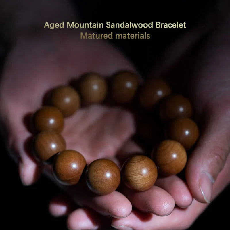 Sandalwood Wood Bead Healing Mala Bracelet