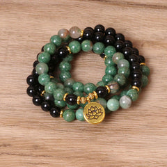 108 Beads Natural Agate Mala Healing Bracelet