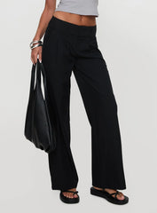 Two Lovers Low Rise Pants Black