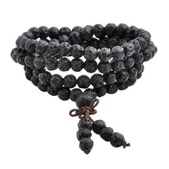 Natural Lava Rock 108 Beads Protective Bracelet