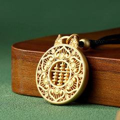 Gold Plated Copper Koi Fish Strength Necklace Pendant