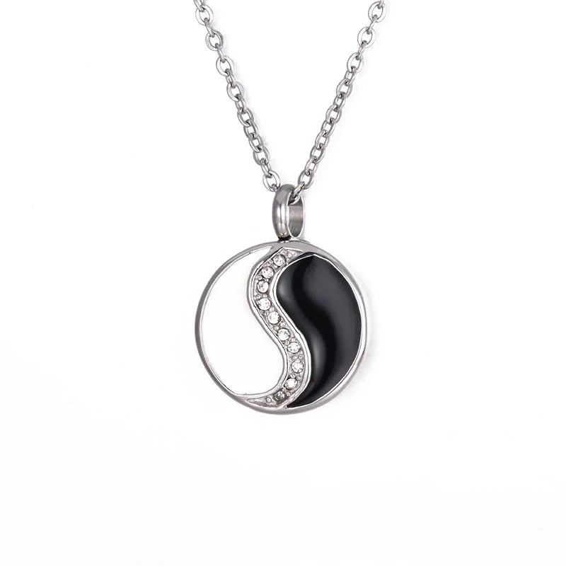 Yin Yang Titanium Steel Harmony Necklace Pendant